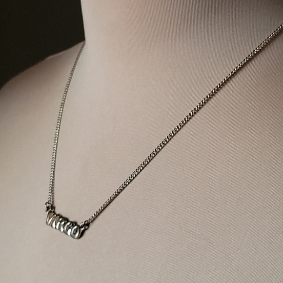 Trendy Silver Tone "Virgo" Zodiac Pendant Necklace - Picture 7 of 8